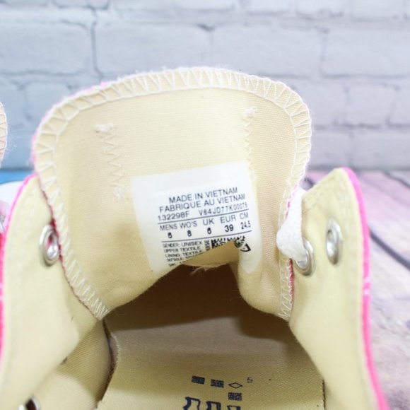 CONVERSE Pink Low Top All Star Casual Sneaker Sz 7 - Picture 8 of 9
